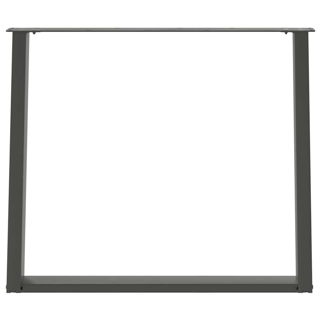 Gambe per tavolo da pranzo forma U 2 pz Antracite 100x(72-73)cm
