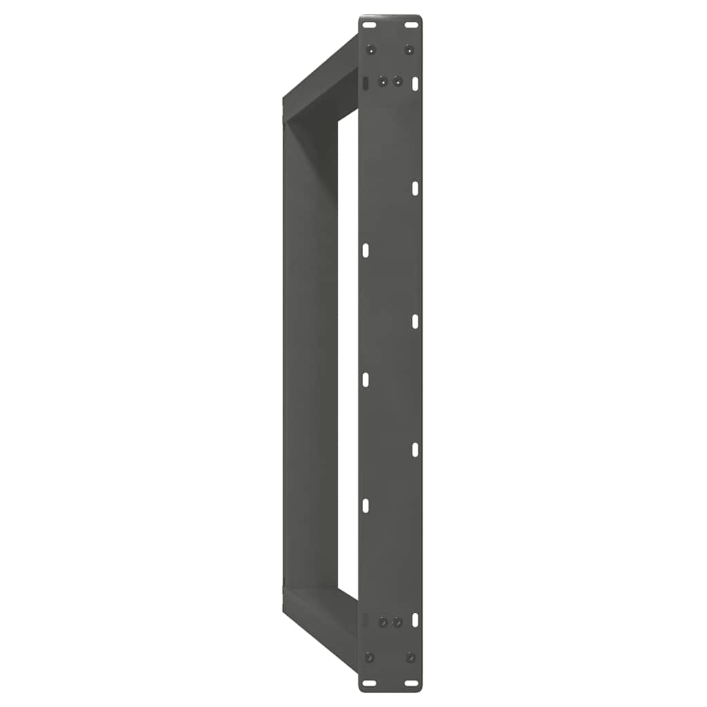 Gambe Tavolo Pranzo a U 2 pz Antracite 100x(72-73)cm in Acciaio - homemem39