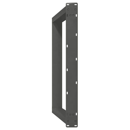 Gambe Tavolo Pranzo a U 2 pz Antracite 100x(72-73)cm in Acciaio - homemem39