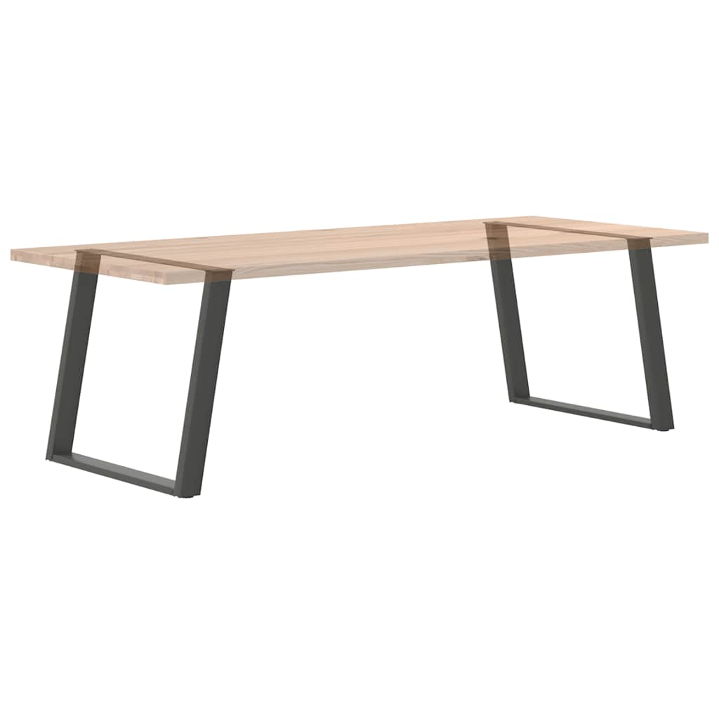 Gambe Tavolo Pranzo a U 2 pz Antracite 100x(72-73)cm in Acciaio - homemem39