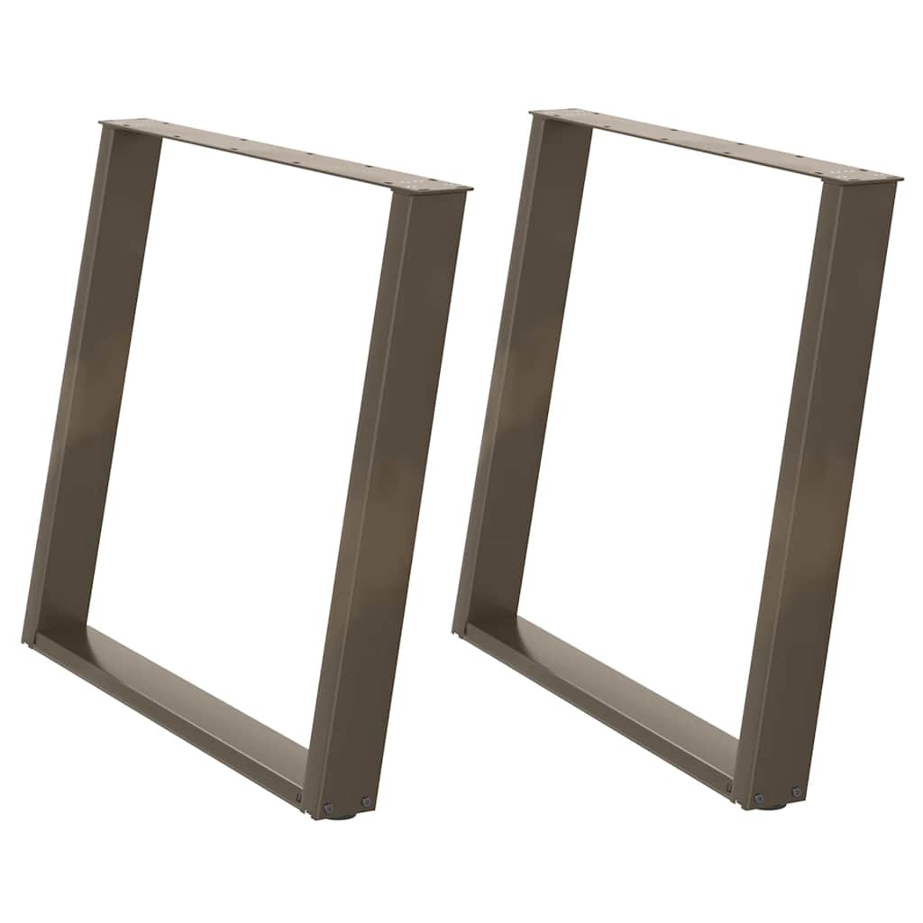 Gambe Tavolo Pranzo a U 2 pz 100x(72-73) cm Acciaio - homemem39