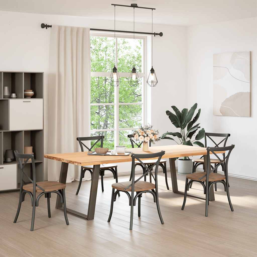 Gambe Tavolo Pranzo a U 2 pz 100x(72-73) cm Acciaio - homemem39