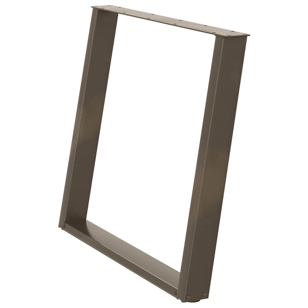 Gambe Tavolo Pranzo a U 2 pz 100x(72-73) cm Acciaio - homemem39