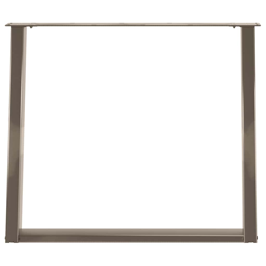 Gambe Tavolo Pranzo a U 2 pz 100x(72-73) cm Acciaio - homemem39