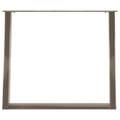 Gambe Tavolo Pranzo a U 2 pz 100x(72-73) cm Acciaio - homemem39