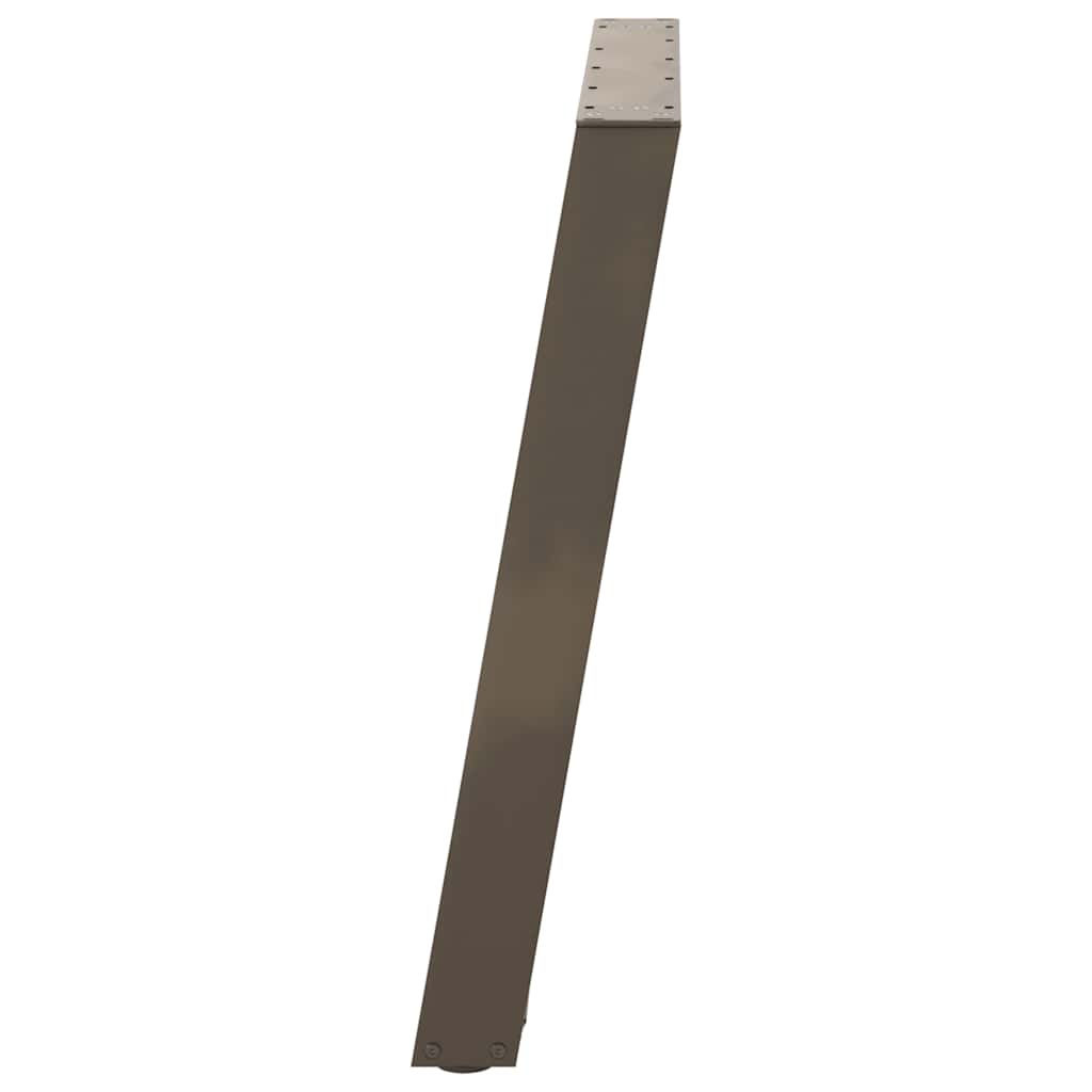 Gambe Tavolo Pranzo a U 2 pz 100x(72-73) cm Acciaio - homemem39
