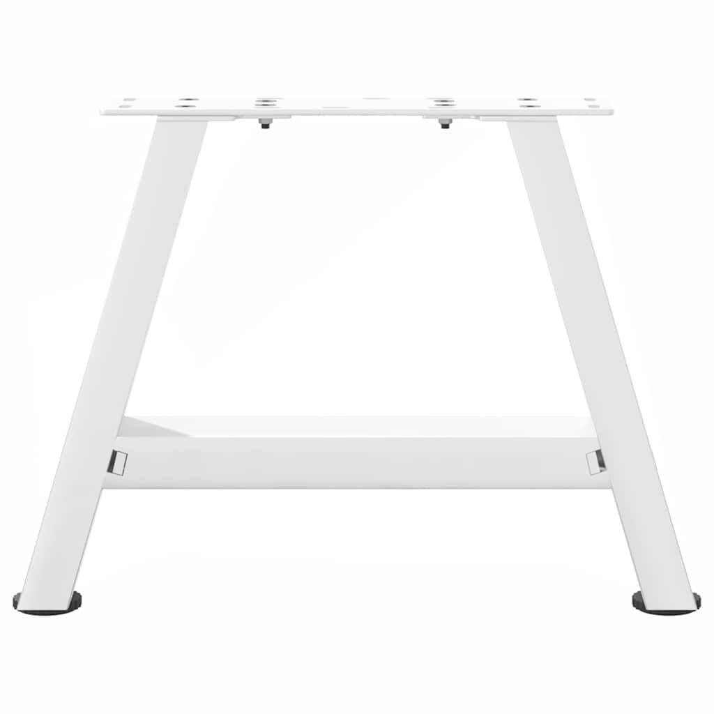 Gambe Tavolino da Caffè a A 2 pz Bianco 30x(30-31)cm in Acciaio - homemem39