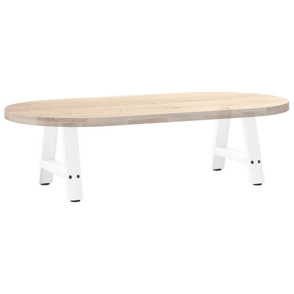 Gambe Tavolino da Caffè a A 2 pz Bianco 30x(30-31)cm in Acciaio - homemem39