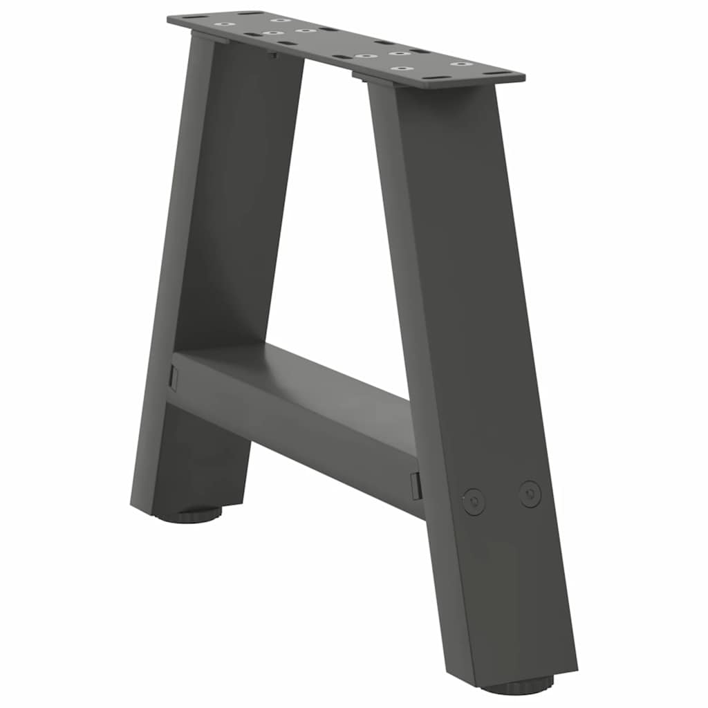 Gambe Tavolino Caffè a A 2 pz Antracite 30x(30-31)cm in Acciaio - homemem39