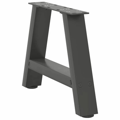 Gambe Tavolino Caffè a A 2 pz Antracite 30x(30-31)cm in Acciaio - homemem39
