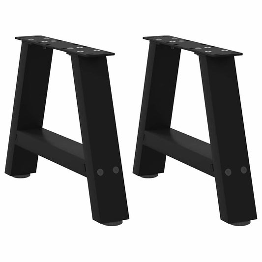Gambe Tavolino da Caffè a A 2 pz Nero 40x(30-31) cm in Acciaio - homemem39