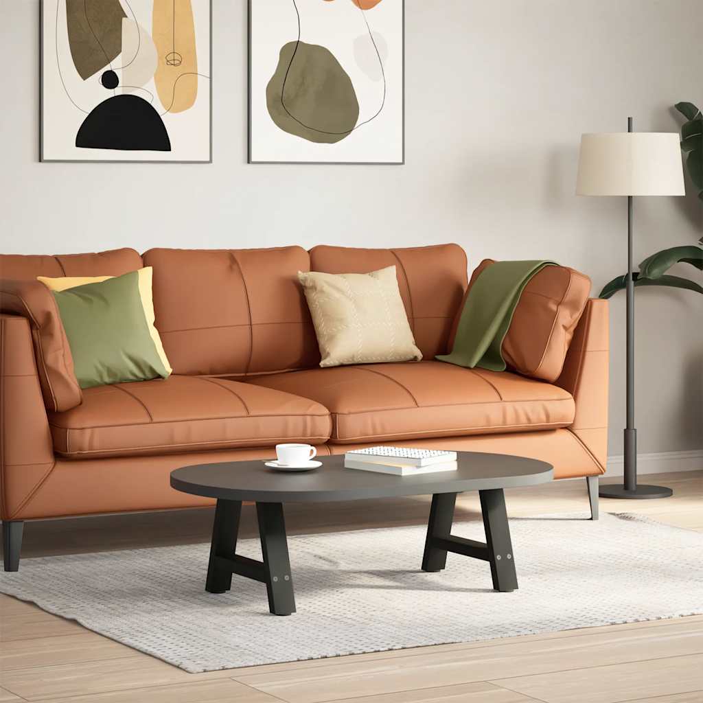 Gambe Tavolino da Caffè a A 2 pz Nero 40x(30-31) cm in Acciaio - homemem39