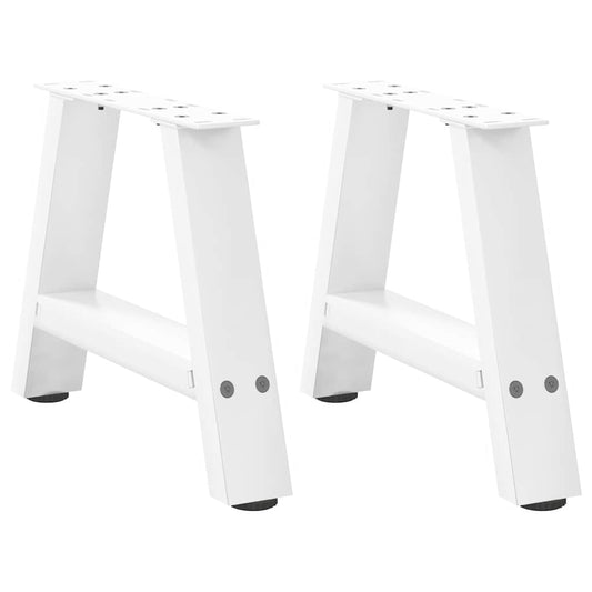 Gambe Tavolino da Caffè a A 2pz Bianco 40x(30-31) cm Acciaio - homemem39