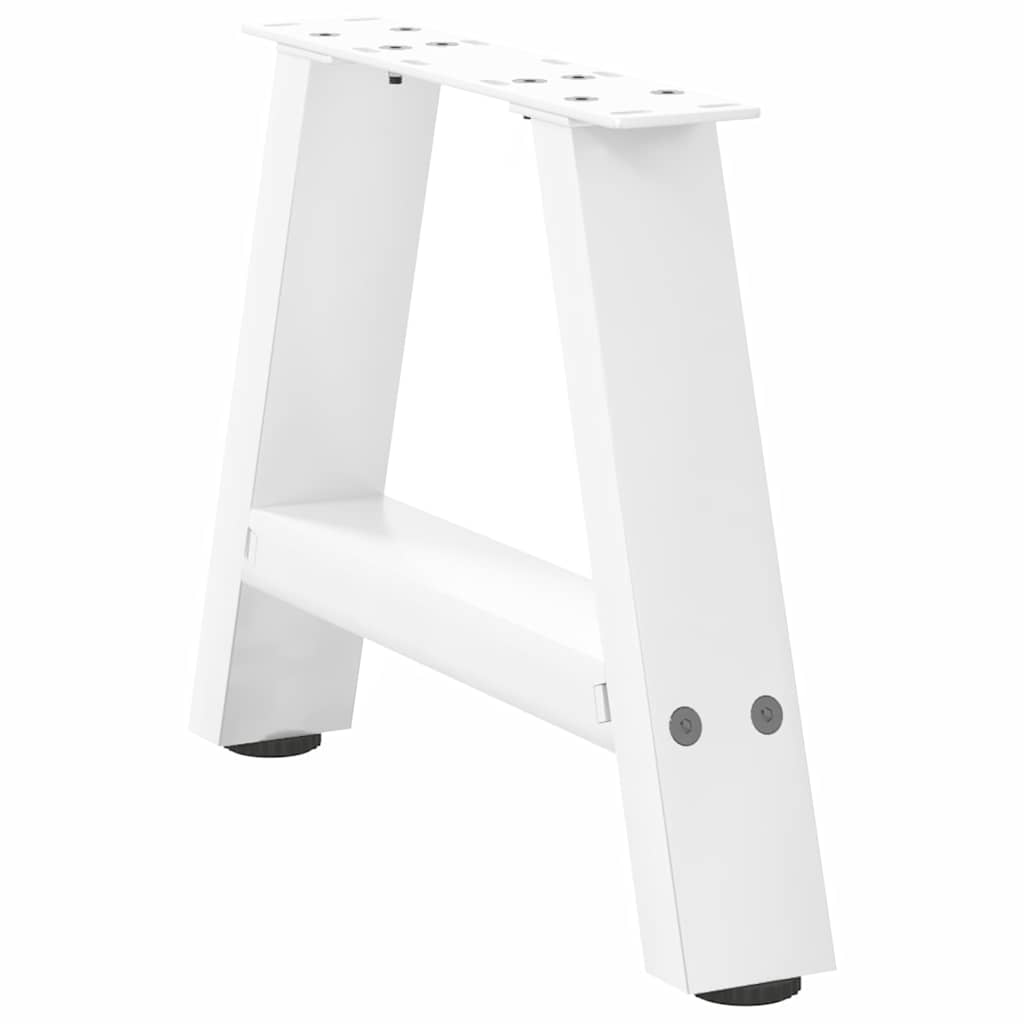 Gambe Tavolino da Caffè a A 2pz Bianco 40x(30-31) cm Acciaio - homemem39