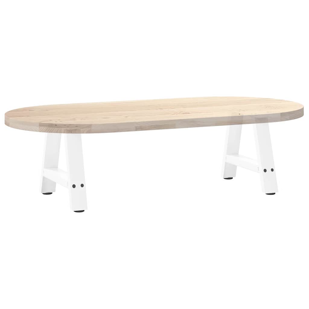 Gambe Tavolino da Caffè a A 2pz Bianco 40x(30-31) cm Acciaio - homemem39