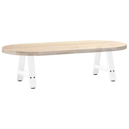 Gambe Tavolino da Caffè a A 2pz Bianco 40x(30-31) cm Acciaio - homemem39