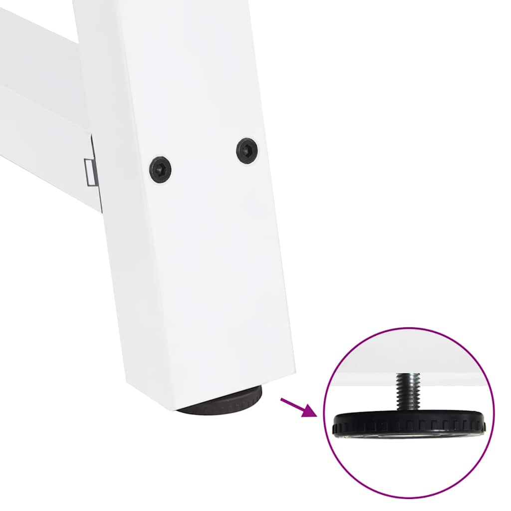 Gambe Tavolino da Caffè a A 2pz Bianco 40x(30-31) cm Acciaio - homemem39