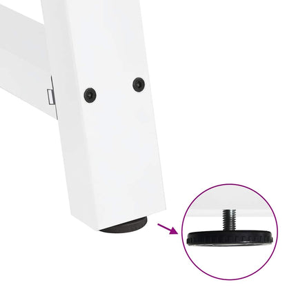 Gambe Tavolino da Caffè a A 2pz Bianco 40x(30-31) cm Acciaio - homemem39