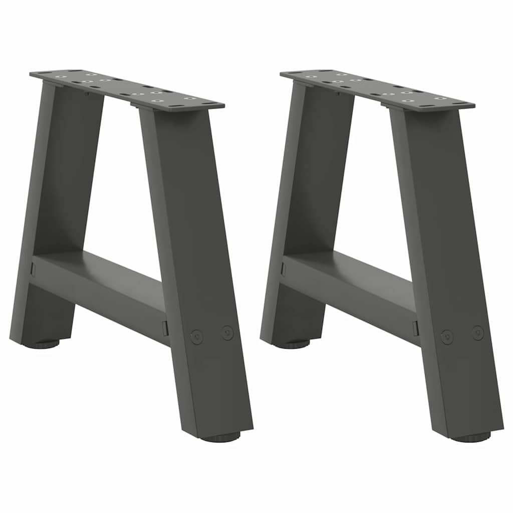Gambe Tavolino Caffè a A 2 pz Antracite 40x(30-31)cm in Acciaio - homemem39