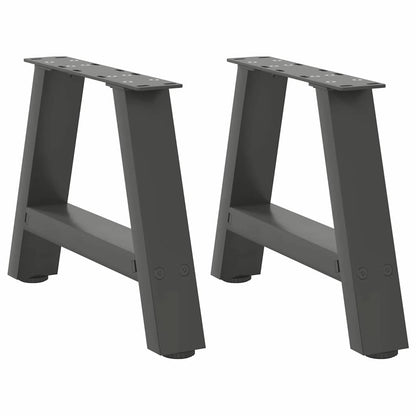 Gambe Tavolino Caffè a A 2 pz Antracite 40x(30-31)cm in Acciaio - homemem39
