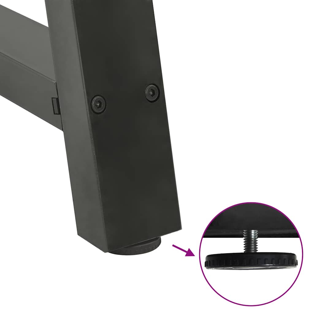 Gambe per Tavolino da Caffè forma A 2 pz Antracite 40x(30-31)cm