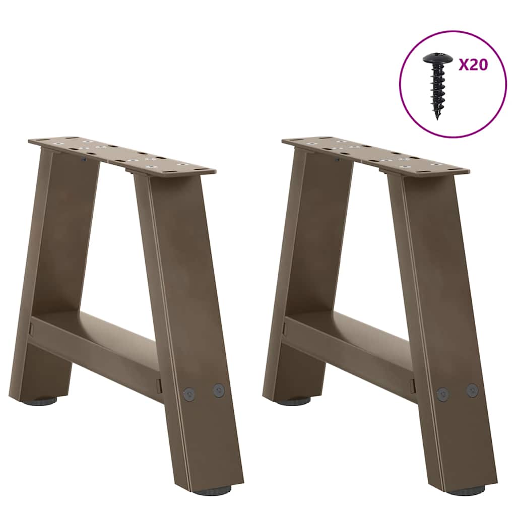 Gambe Tavolino da Caffè a A 2 pz 40x(30-31) cm Acciaio - homemem39