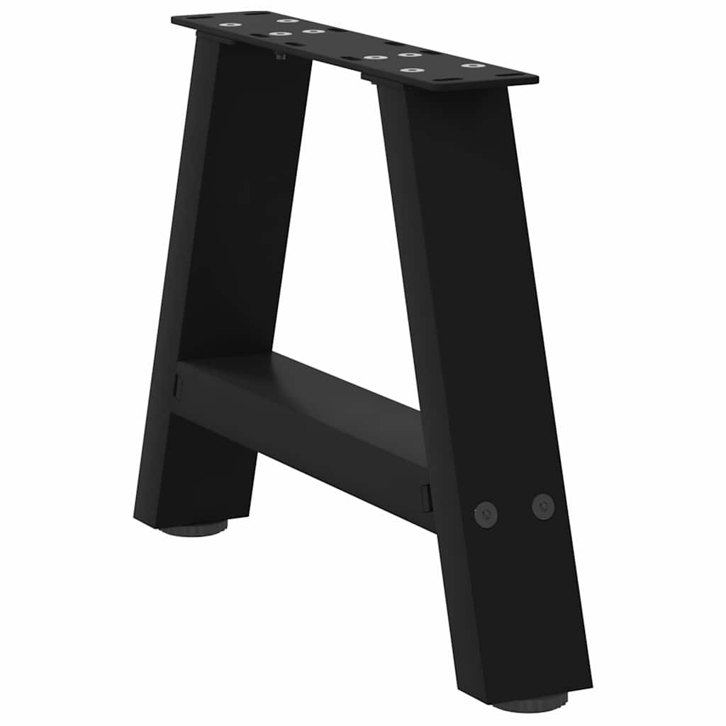 Gambe Tavolino da Caffè a A 2 pz Nero 50x(30-31) cm in Acciaio - homemem39