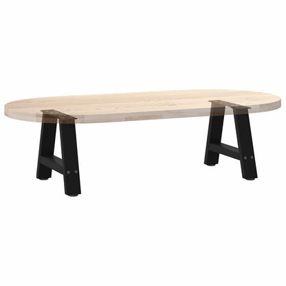 Gambe per Tavolino da Caffè a Forma di A 2 pz Nere 50x(30-31)cm