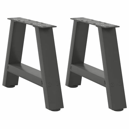 Gambe Tavolino Caffè a A 2 pz Antracite 50x(30-31)cm in Acciaio - homemem39