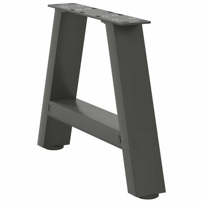 Gambe Tavolino Caffè a A 2 pz Antracite 50x(30-31)cm in Acciaio - homemem39