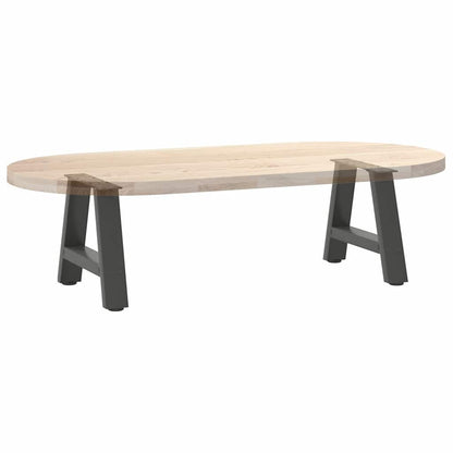 Gambe Tavolino Caffè a A 2 pz Antracite 50x(30-31)cm in Acciaio - homemem39