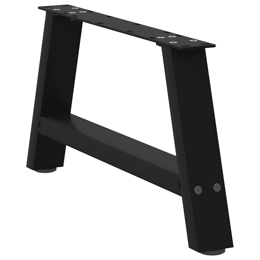 Gambe Tavolino da Caffè a A 2 pz Nero 60x(30-31) cm in Acciaio - homemem39