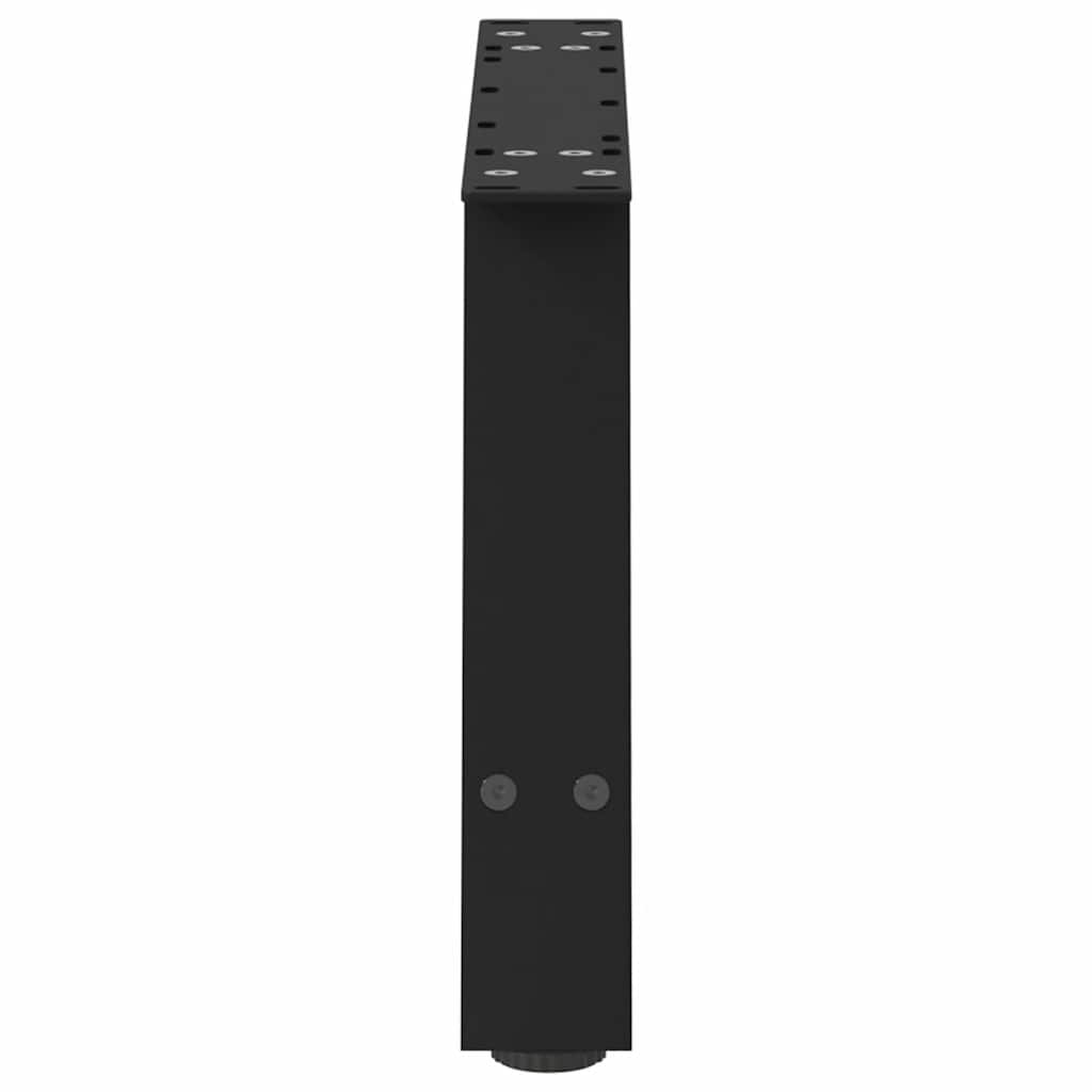 Gambe Tavolino da Caffè a A 2 pz Nero 60x(30-31) cm in Acciaio - homemem39
