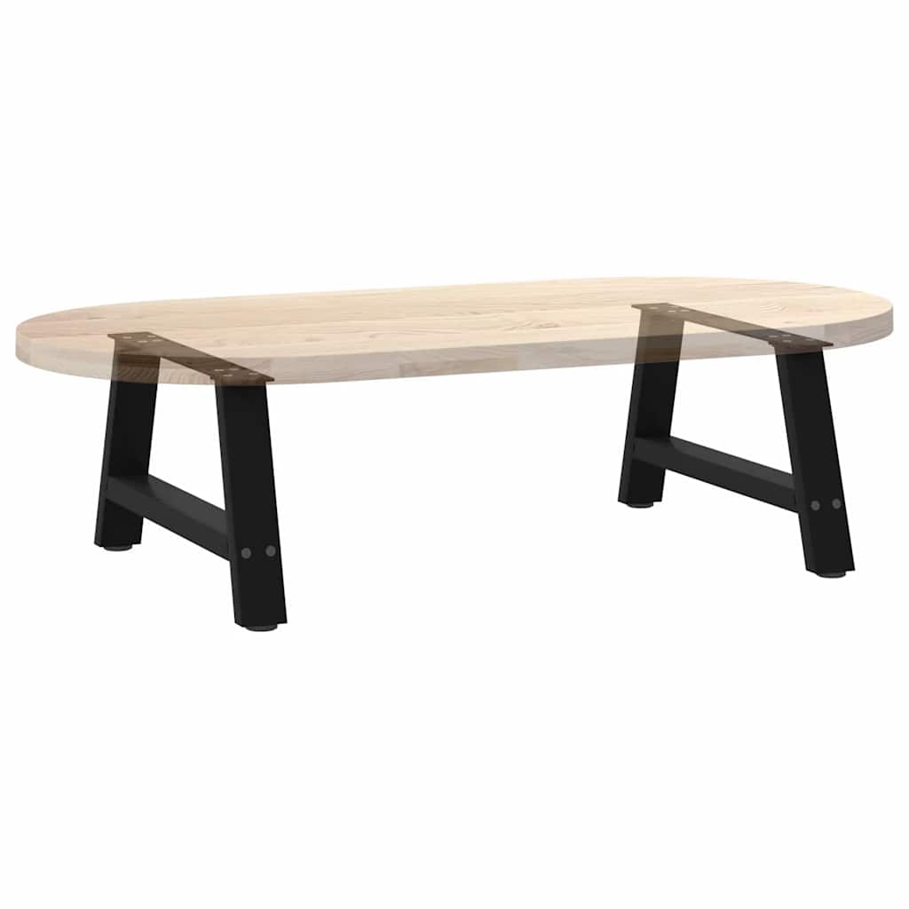 Gambe Tavolino da Caffè a A 2 pz Nero 60x(30-31) cm in Acciaio - homemem39