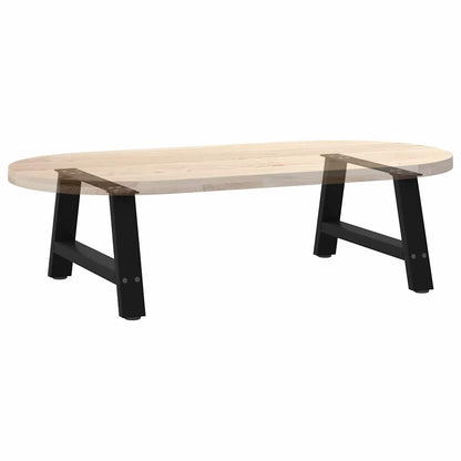 Gambe Tavolino da Caffè a A 2 pz Nero 60x(30-31) cm in Acciaio - homemem39