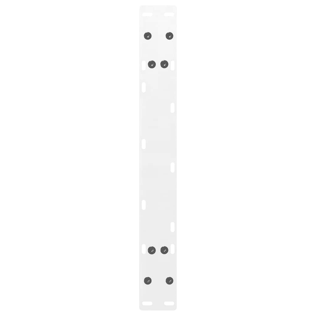 Gambe Tavolino da Caffè a A 2 pz Bianco 60x(30-31) cm Acciaio - homemem39