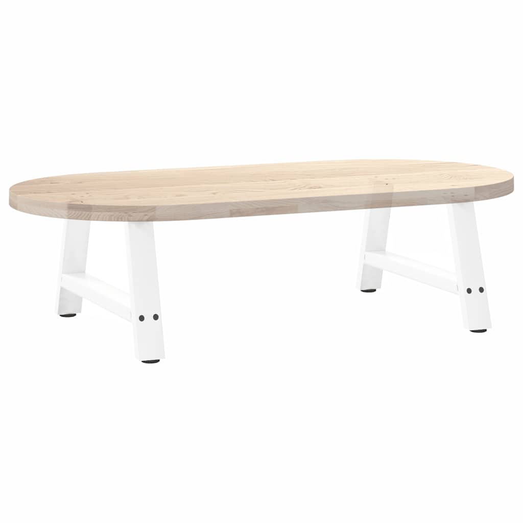 Gambe Tavolino da Caffè a A 2 pz Bianco 60x(30-31) cm Acciaio - homemem39