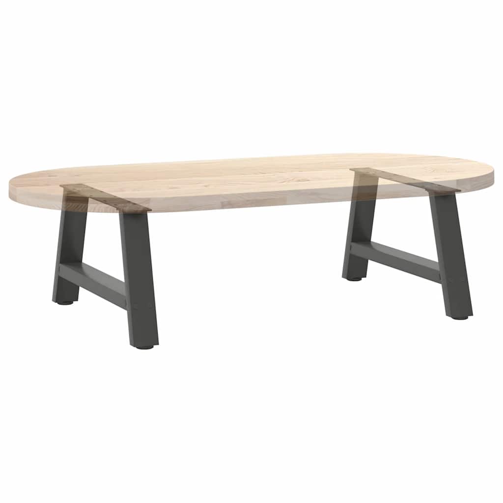 Gambe per Tavolino da Caffè forma A 2 pz Antracite 60x(30-31)cm
