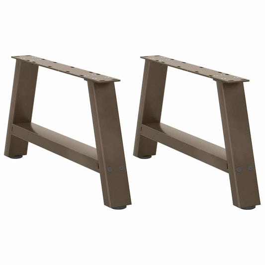 Gambe Tavolino da Caffè a A 2 pz 70x(30-31) cm Acciaio - homemem39