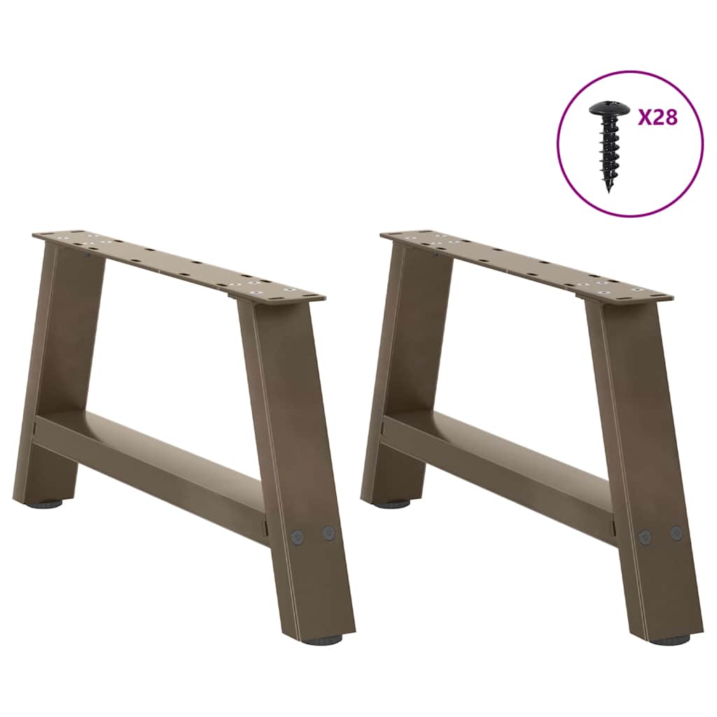 Gambe Tavolino da Caffè a A 2 pz 70x(30-31) cm Acciaio - homemem39