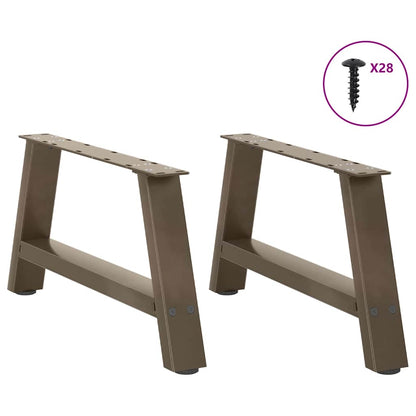 Gambe Tavolino da Caffè a A 2 pz 70x(30-31) cm Acciaio - homemem39