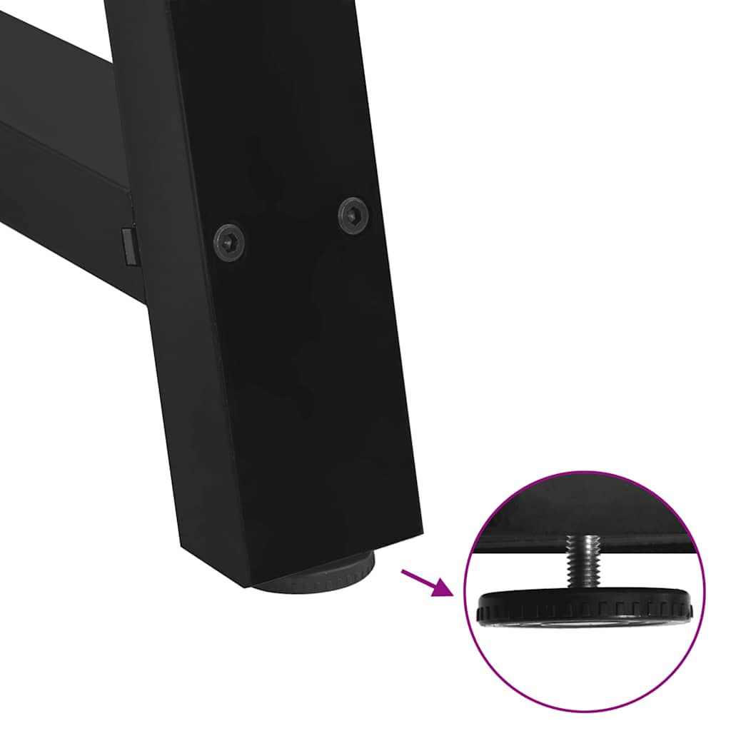 Gambe Tavolino da Caffè a A 2 pz Nero 38x(42-43) cm Acciaio - homemem39
