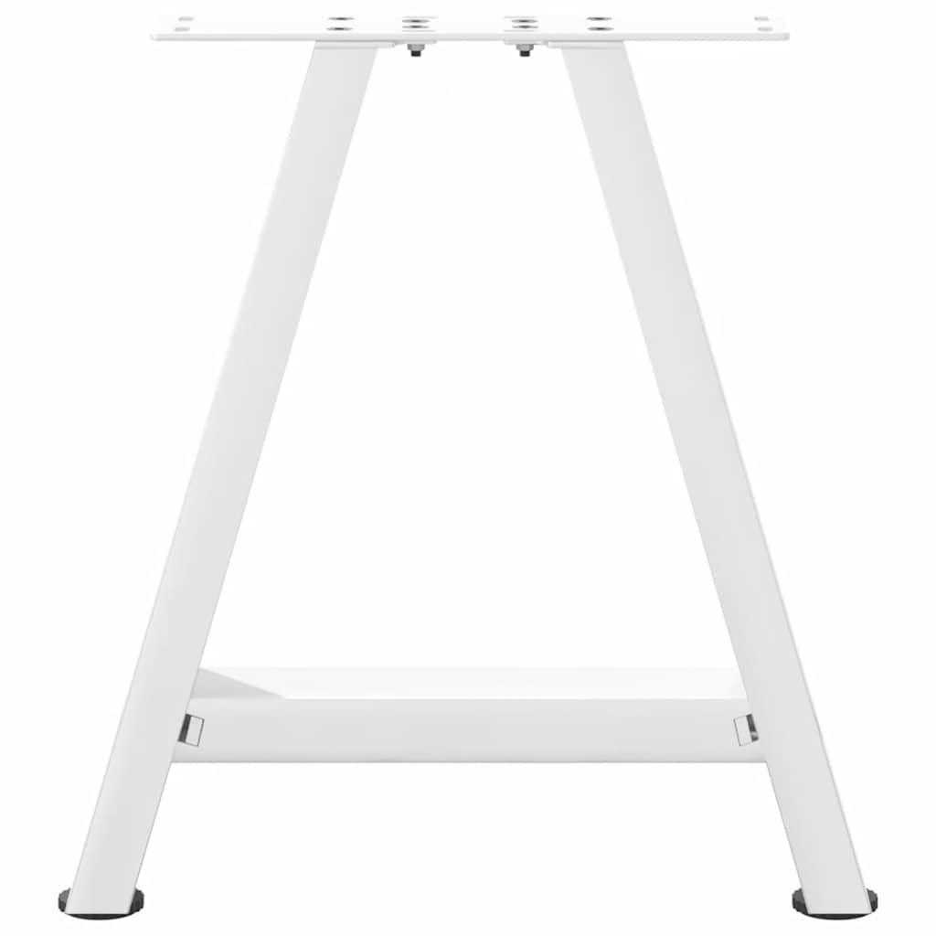 Gambe Tavolino da Caffè a A 2 pz Bianco 38x(42-43) cm Acciaio - homemem39