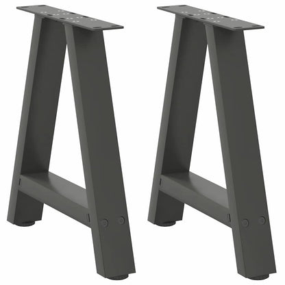 Gambe Tavolino Caffè a A 2 pz Antracite 38x(42-43)cm in Acciaio - homemem39