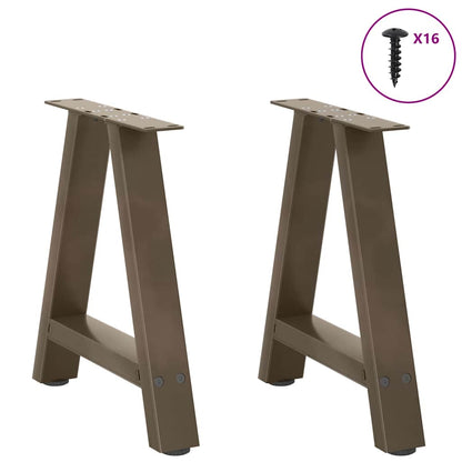 Gambe Tavolino da Caffè a A 2 pz 38x(42-43) cm Acciaio