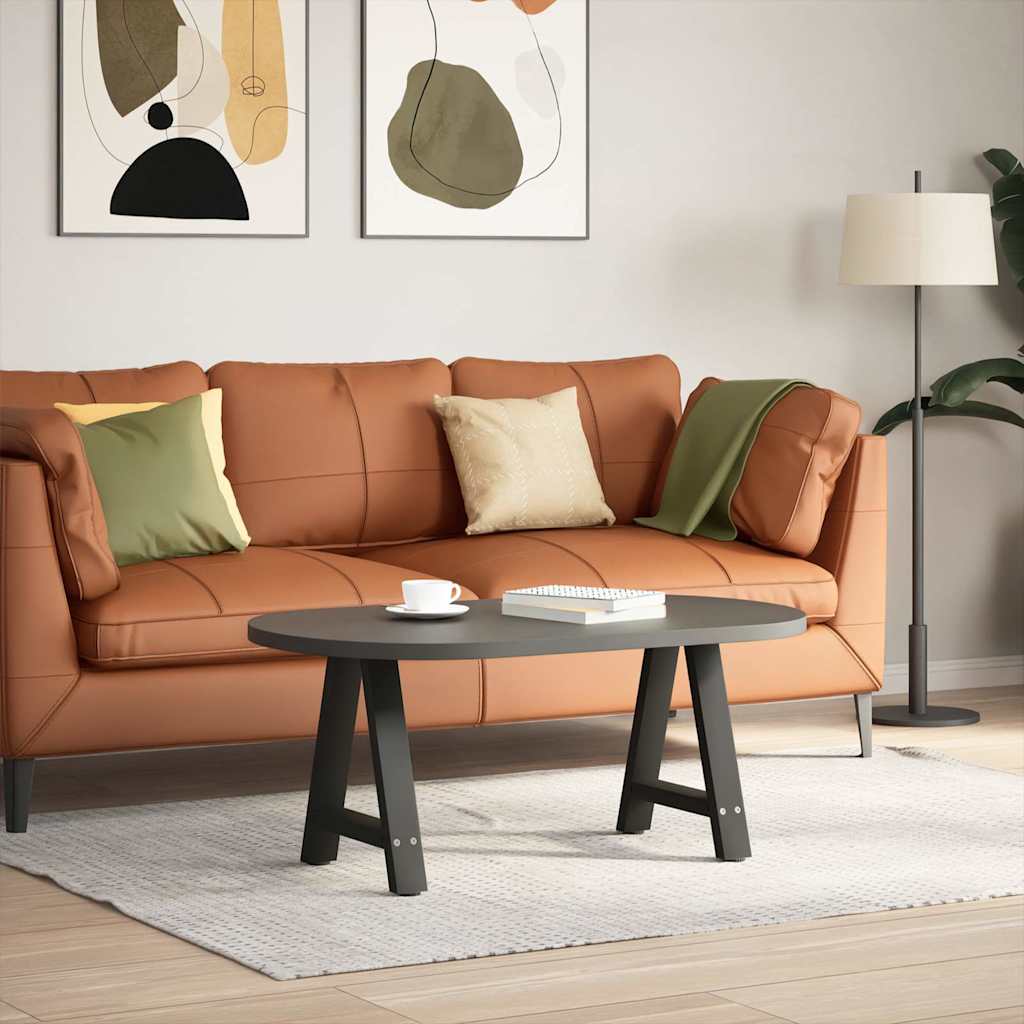 Gambe Tavolino da Caffè a A 2 pz Nero 50x(42-43) cm in Acciaio - homemem39
