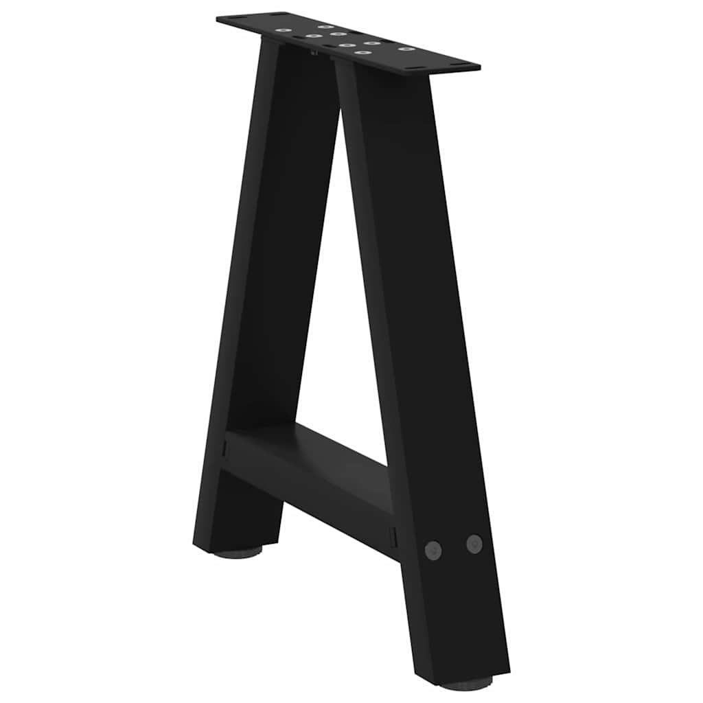 Gambe Tavolino da Caffè a A 2 pz Nero 50x(42-43) cm in Acciaio - homemem39