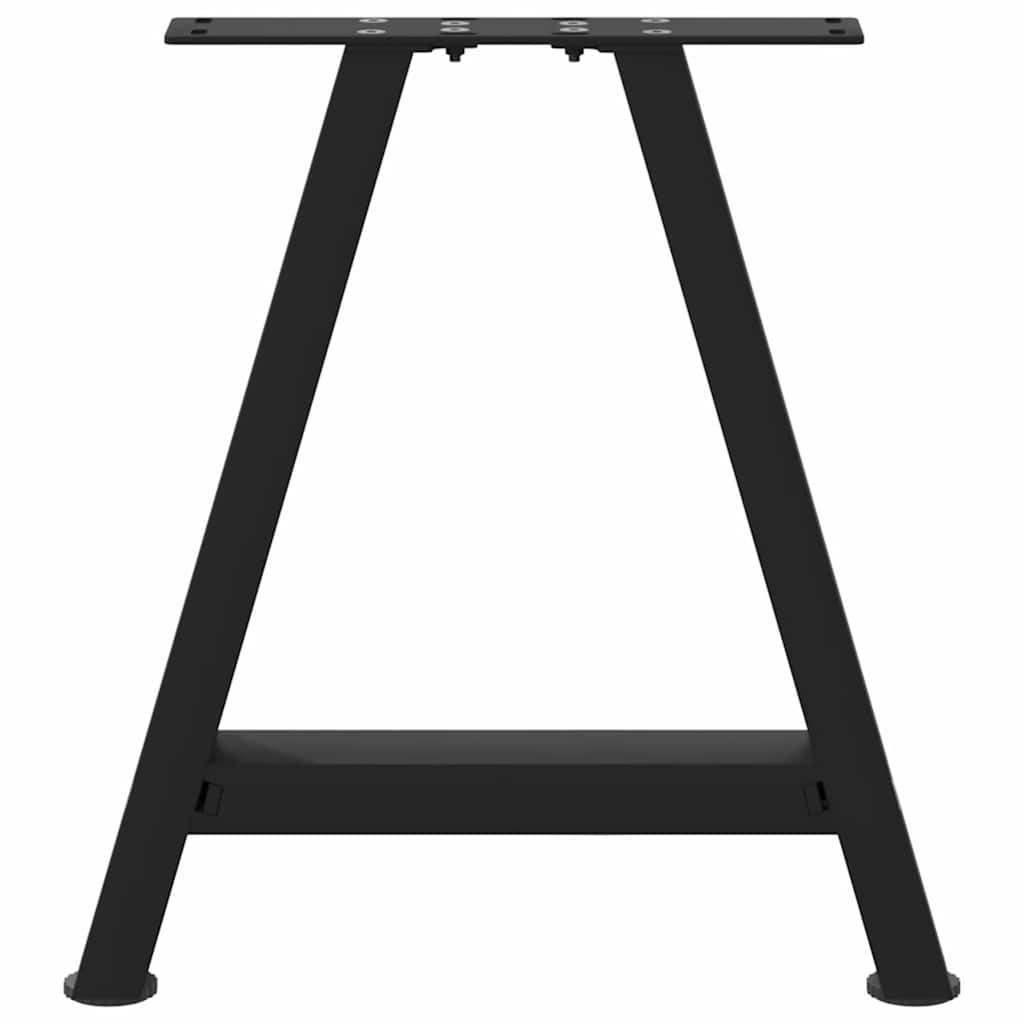 Gambe per Tavolino da Caffè a Forma di A 2 pz Nere 50x(42-43)cm