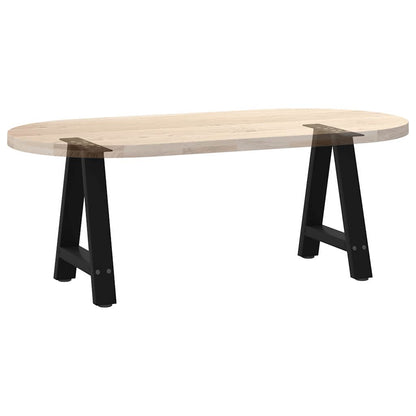 Gambe per Tavolino da Caffè a Forma di A 2 pz Nere 50x(42-43)cm
