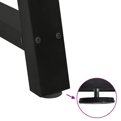 Gambe Tavolino da Caffè a A 2 pz Nero 50x(42-43) cm in Acciaio - homemem39